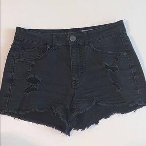 Aeropostale Black High Waisted Shorty Jeans